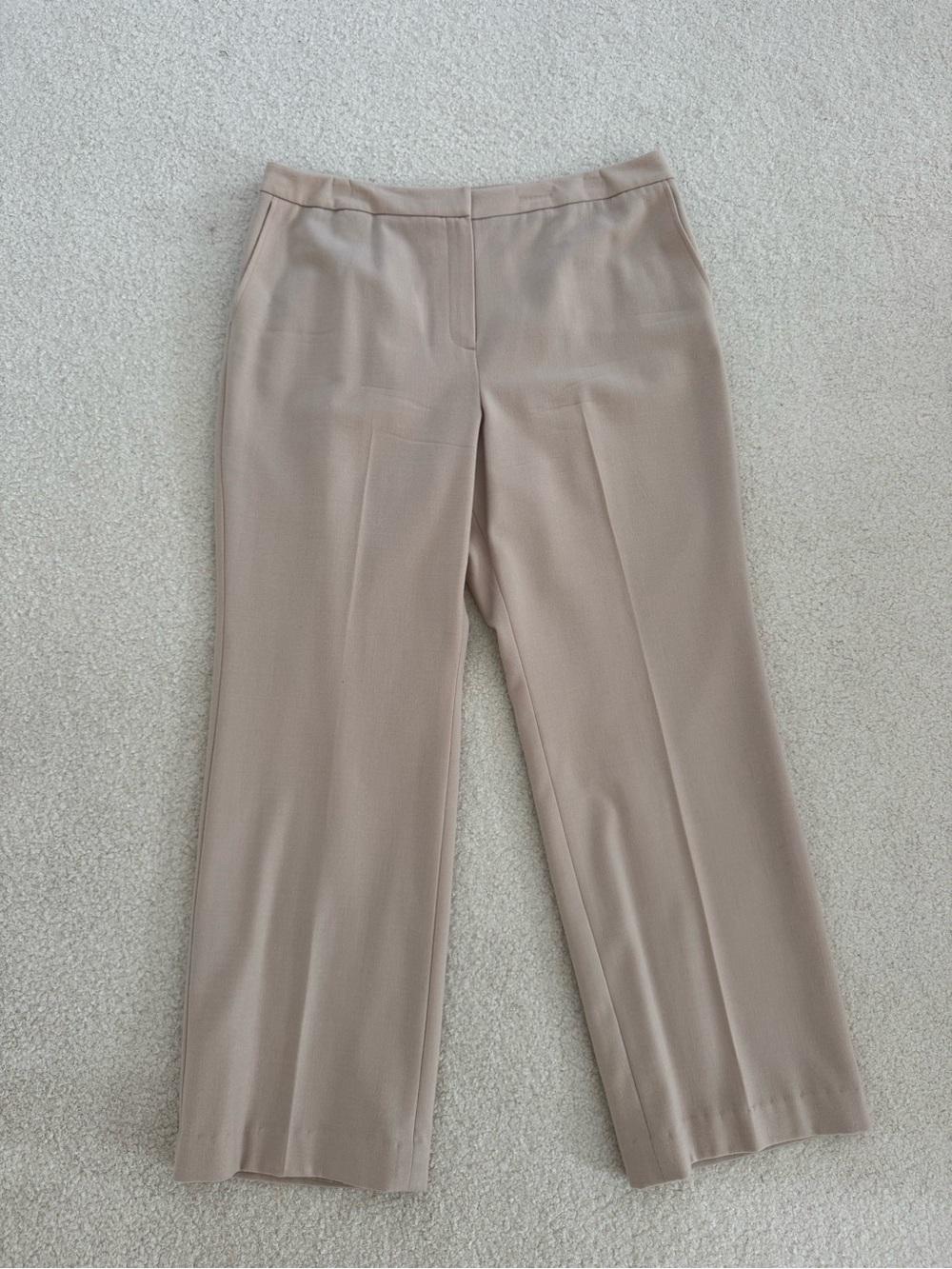Talbots Neutral Taupe Straight-Leg Dress Pants